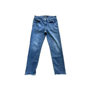 Express Slim Straight Hyper Stretch Jeans - Size 30 x 30, Medium Blue Wash
